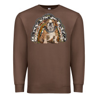 Chestnut english bulldog rainbow Premium Sweatshirt - BarkalooDesign