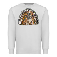 Dove Grey english bulldog rainbow Premium Sweatshirt - BarkalooDesign