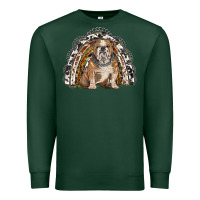Sports Green english bulldog rainbow Premium Sweatshirt - BarkalooDesign