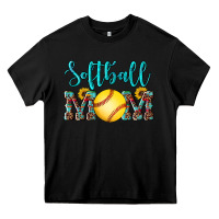 Black western leopard  sunflowers glitter mom softball Heavy Core Tee - Artiststas