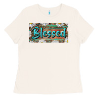 Blessed With Daisy And Leopard Ladies Tee | Teevron