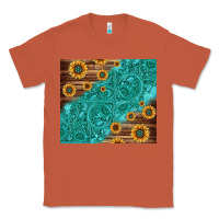 Copper Tooled Leather And Sunflowers Classic Tee - Jasminsmagicworld