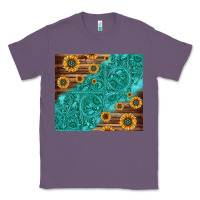 Lavender Tooled Leather And Sunflowers Classic Tee - Jasminsmagicworld