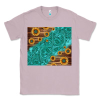 Lilac Tooled Leather And Sunflowers Classic Tee - Jasminsmagicworld