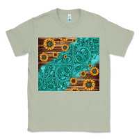 Matcha Tooled Leather And Sunflowers Classic Tee - Jasminsmagicworld