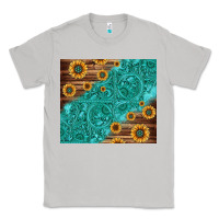 Moon Dust Tooled Leather And Sunflowers Classic Tee - Jasminsmagicworld