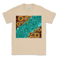 Mushroom Tooled Leather And Sunflowers Classic Tee - Jasminsmagicworld