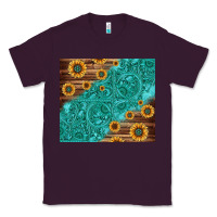 Plum Tooled Leather And Sunflowers Classic Tee - Jasminsmagicworld