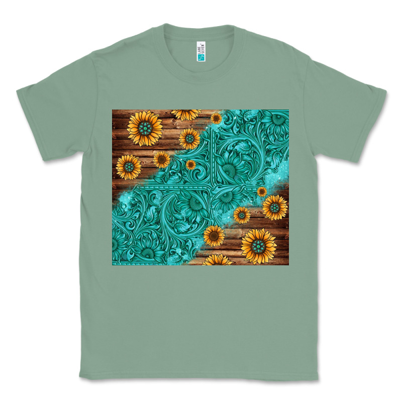 Tooled Leather And Sunflowers Classic Tee by Jasminsmagicworld | Teevron