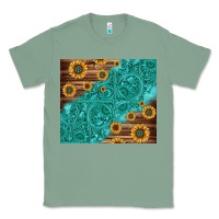 Sage Tooled Leather And Sunflowers Classic Tee - Jasminsmagicworld