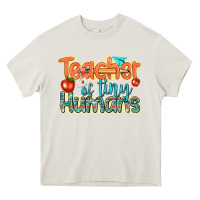 Cream teacher of tiny humans Heavy Core Tee - texasbilliewilder
