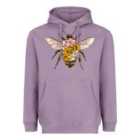 Lavender bee with flowers Heavyweight Hoodie - Artiststas