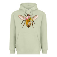Matcha bee with flowers Heavyweight Hoodie - Artiststas