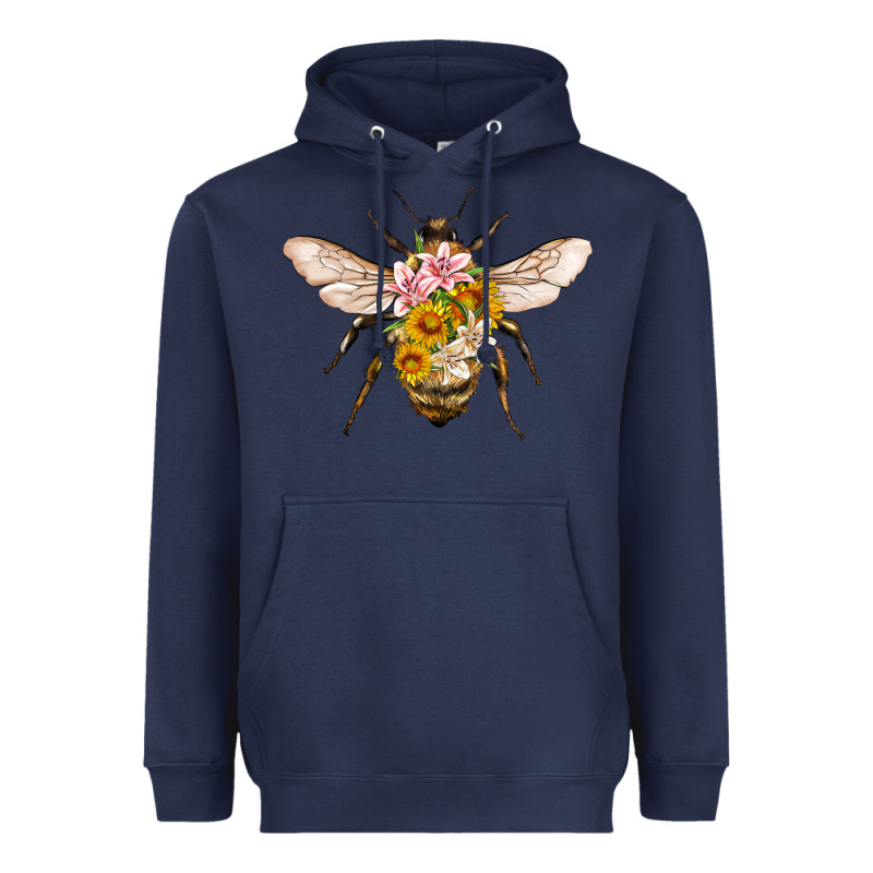 Bee With Flowers Heavyweight Hoodie by Artiststas | Teevron