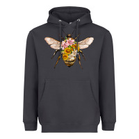 Smoke bee with flowers Heavyweight Hoodie - Artiststas