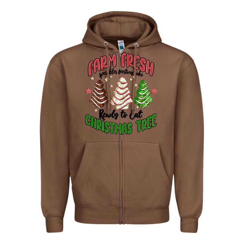 Farm Fresh Christmas Tree Zipper Hoodie by MaliasSmallBusiness | Teevron