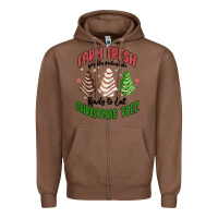 Chestnut farm fresh christmas tree Zipper Hoodie - MaliasSmallBusiness