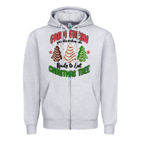 Heather Grey farm fresh christmas tree Zipper Hoodie - MaliasSmallBusiness