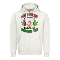 Oatmeal Heather farm fresh christmas tree Zipper Hoodie - MaliasSmallBusiness