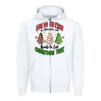 White farm fresh christmas tree Zipper Hoodie - MaliasSmallBusiness