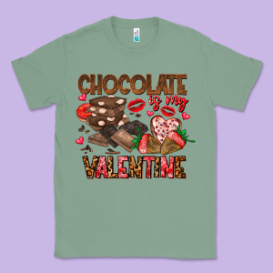 Chcolate Is My Valentine Classic Tee Designed By Cowhidedigitalart