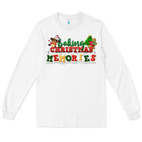 White Baking Christmas memories Long Sleeve Tee - NancyCooperArtShop