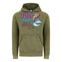 Vintage Olive 100 mermazing days of school Vintage Hoodie - Artiststas