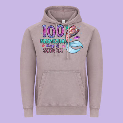 100 Mermazing Days Of School Vintage Hoodie Designed By Artiststas