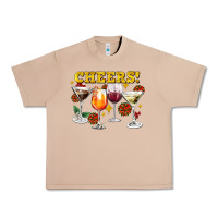 Burro Cheers Christmas Coctail Urban Heavy Tee - AdoDesignShop