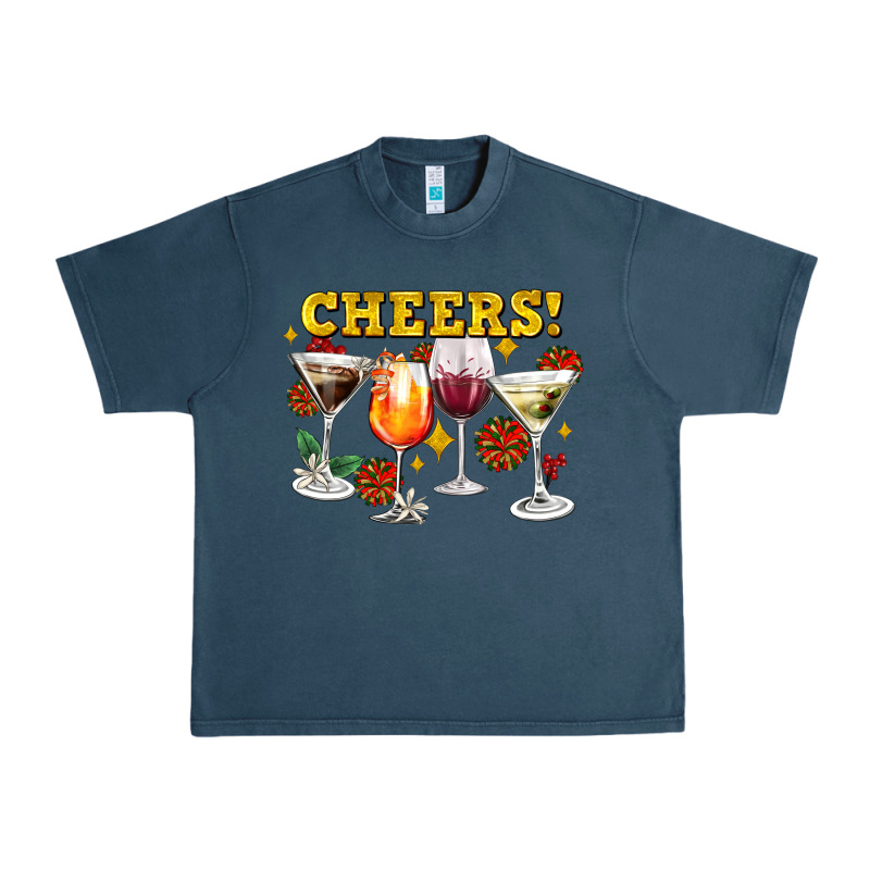 Cheers Christmas Coctail Urban Heavy Tee by AdoDesignShop | Teevron
