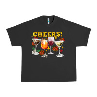 Pigment Black Cheers Christmas Coctail Urban Heavy Tee - AdoDesignShop