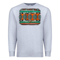 Heather Grey turquoise western background Premium Sweatshirt - Jasminsmagicworld