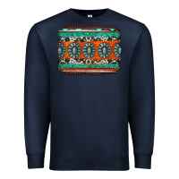 Navy turquoise western background Premium Sweatshirt - Jasminsmagicworld