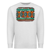 Oatmeal Heather turquoise western background Premium Sweatshirt - Jasminsmagicworld