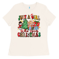 Bone just a girl who loves christmas Ladies Tee - Zillion Design Studio