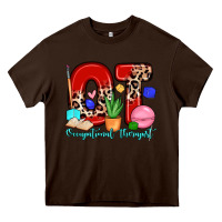Chocolate Brown ot occupational therapist Heavy Core Tee - Zillion Design Studio