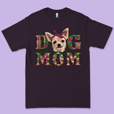 Christmas Dog Mom Chihuahua Premium Tee Designed By Ranaportraitstore