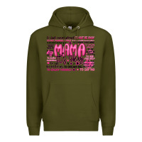 Army Green mama its okay typography Premium Hoodie - JahusDesignShop