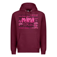 Burgundy mama its okay typography Premium Hoodie - JahusDesignShop