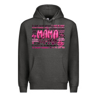 Charcoal Heather mama its okay typography Premium Hoodie - JahusDesignShop