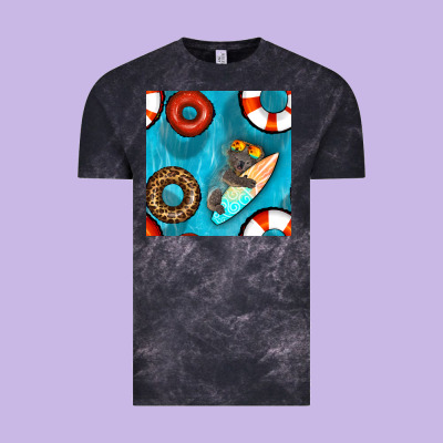 Koala At The Pool Seamless Pattern Vintage Tee Designed By Bundleandbundleshop