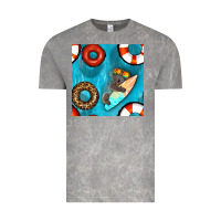 Cloud Rock koala at the pool seamless pattern Vintage Tee - BundleAndBundleShop