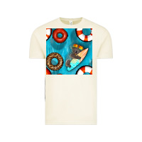 Vintage Arctic koala at the pool seamless pattern Vintage Tee - BundleAndBundleShop
