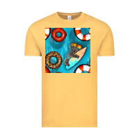 Vintage Mustard koala at the pool seamless pattern Vintage Tee - BundleAndBundleShop