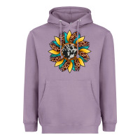 Lavender sunflower cowhide leopard Heavyweight Hoodie - Artiststas