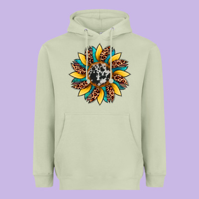 Sunflower Cowhide Leopard Heavyweight Hoodie Designed By Artiststas