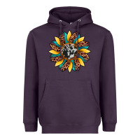 Plum sunflower cowhide leopard Heavyweight Hoodie - Artiststas