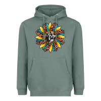 Sage sunflower cowhide leopard Heavyweight Hoodie - Artiststas