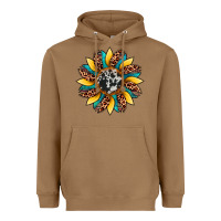 Toasted Coconut sunflower cowhide leopard Heavyweight Hoodie - Artiststas