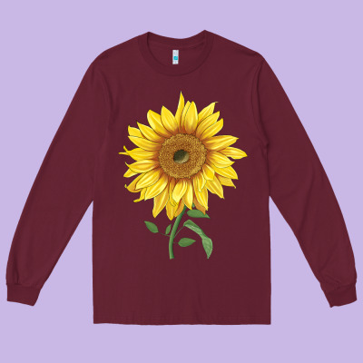 Bambino Sunflower Long Sleeve Tee Designed By Lillyallendesigns